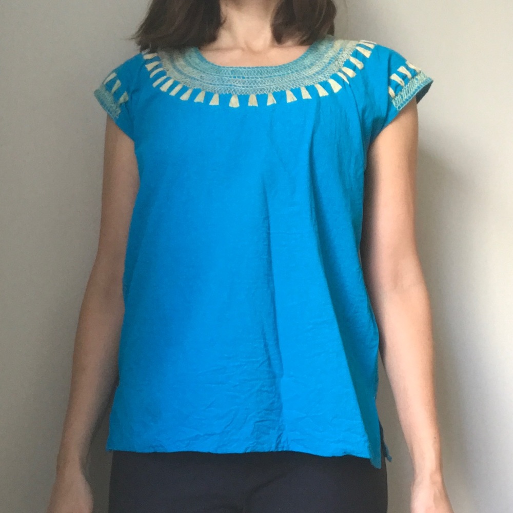Beautiful authentic Mexican hand-embroidered top